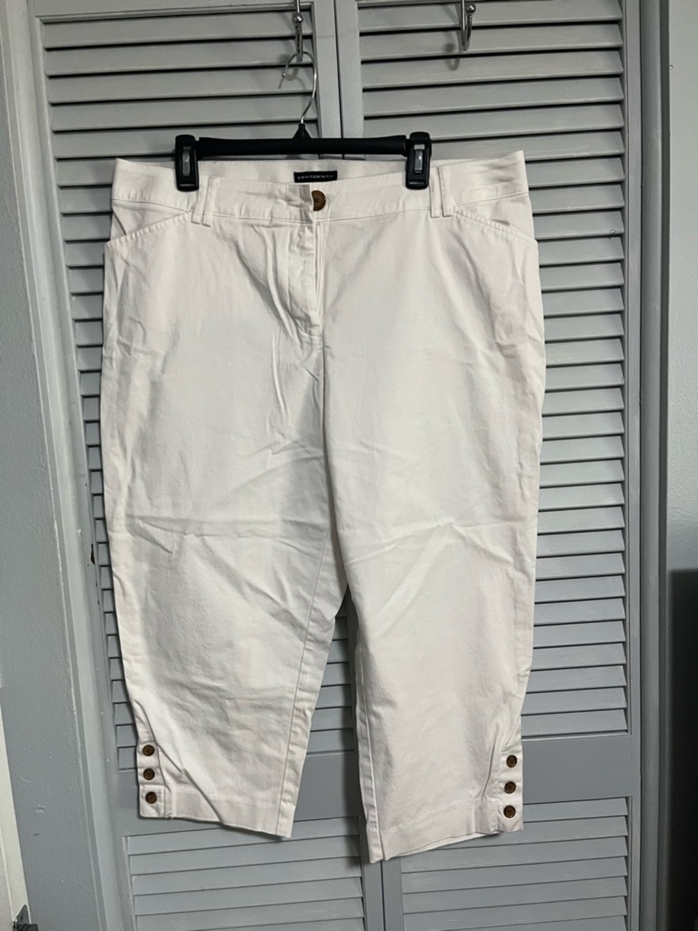 Counterparts White Capris Trousers